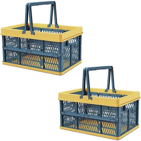 Panier de rangement pliable en plastique, panier de rangement pliable, panier pliable avec poignée (1/5)