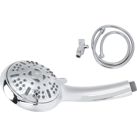 Pommeau de douche pression pulvérisateur de bain-douche avec 9 fonctions fournitures de salle de bain ensemble de pomme g1/2 pouces (1/5)