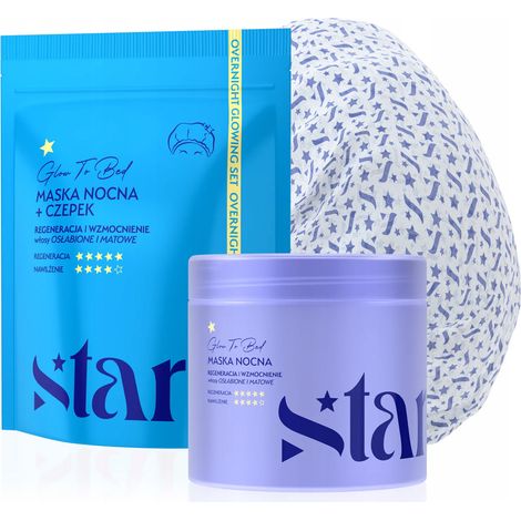 STARS Glow To Bed Haarmaske mit Haube, über Nacht, 200 ml (1/5)