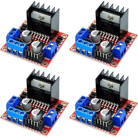Applicable 4 pièces L298N Module de carte de contrôleur d'entraînement de moteur double pont en H DC pas à pas pour Arduino (1/5)