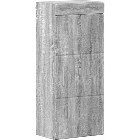 Armario de pared para baño TULUM Gris Sonoma 37 x 24,5 x 86 cm vidaXL