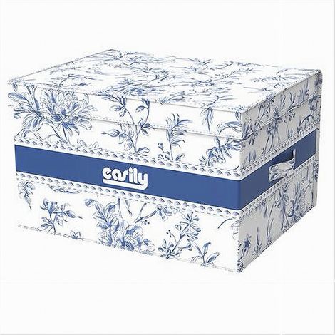 TRADE SHOP - Box Portatutto Scatola Salvaspazio Contenitore Organizer 40x40x25cm Fantasia 87316 -