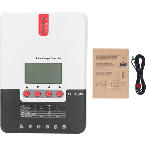 Régulateur de charge solaire MPPT 20A 12V 24V avec communication, contrôleur de décharge et recharge intelligent (1/5)