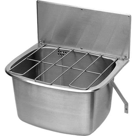 KWC AR Mehrzweckbecken, SIRIUS, Edelstahl,  560x310x460 mm, Klapprost und Spritzwand