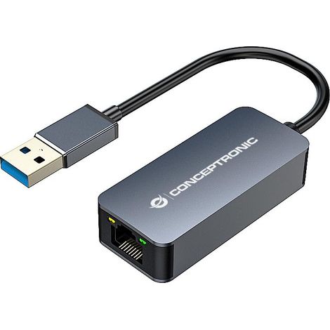 Conceptronic ABBY12G Ethernet-Adapter graues Aluminium