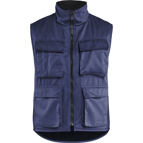 Chaleco de trabajo sin mangas invierno 3801 Azul marino 4XL