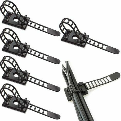 Supporto per cavi regolabile, 50 fascette per cavi regolabili, clip per cavi autoadesive 3M-AquaForge (1/4)