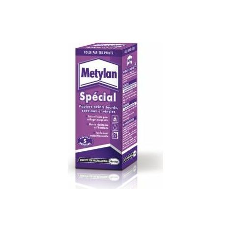 Colle Papier Peint - 200 g - Pour Papiers Lourds Vinyles et Spéciaux - Repositionnable - Convient Pièces Humides - Rendement Jusqu'à 25 m² (1/5)