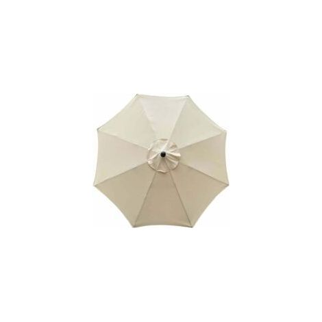 Housse de rechange pour parasol, 8baleines, 3m, imperméable, anti-UV, tissu de rechange, beige - Crezuo (1/4)