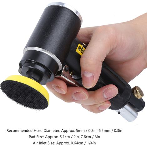 Ponceuse pneumatique, polisseuse 2/3 pouces, meuleuse excentrique YC-2612 (1/4)