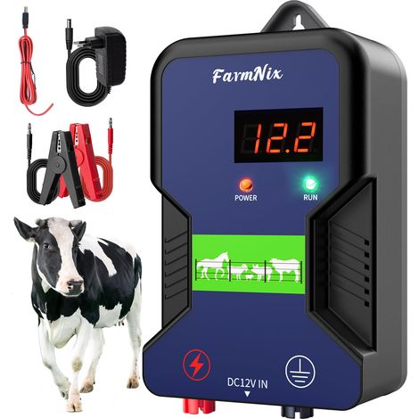 12 kV Clôture Électrique Pour Animaux 15KM, 2J Énergie Impulsionnelle, LED (1/5)