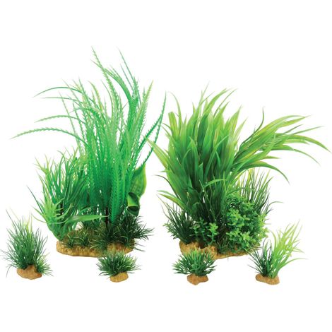 Jalaya n°1 plantes artificielles 6 pieces H 22 cm Plantkit décoration d'aquarium - zolux