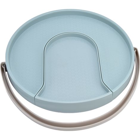 Tourniquet de Cuisine Anti-Dérapant, Organisateur à Roulettes pour Épices et Boissons, Rangement de Placard et Garde-Manger, Bleu (1/5)