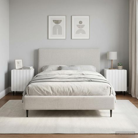 vidaXL Bedside Cabinet 2 pcs High Gloss White 43 x 34.5 x 52 cm (1/5)
