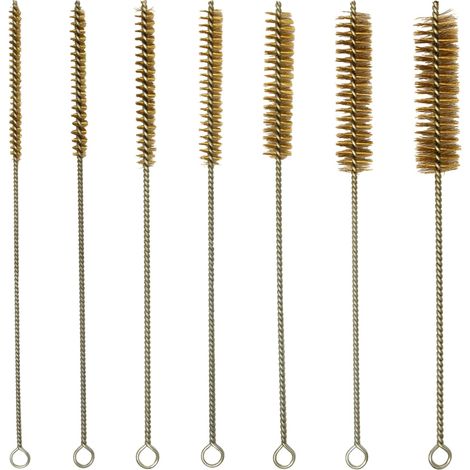 7 Pièces Brosses de Nettoyage en Laiton pour Tube de Tuyau Brosses à Tube en Laiton Brosse Métallique en laitons Brosse de Nettoyage pour Tubede Tuyau Cylindre Chaudière-8/10/12/15/20/25/30 mm (1/5)