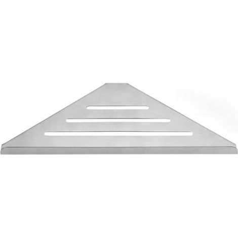 Étagère de douche - Étagère de salle de bain - Étagère d'angle - Étagères de douche - Argent - 30,5 x 19 x 1,5 cm - Installation par perforation - Acier inoxydable (1/4)