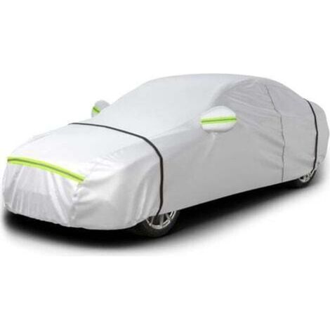 Couverture Imperméable Auto, Ouverte Latérale pour Cabine, Doublure en Coton Respirant, Anti UV Neige Poussière pour Berline 460x180x150cm