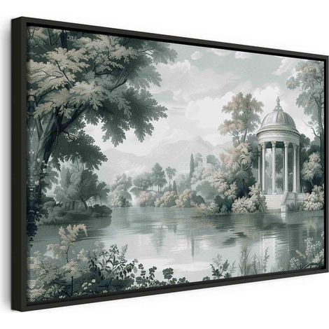 Impresión en lienzo artgeist paisaje retro verde 90x60 cm