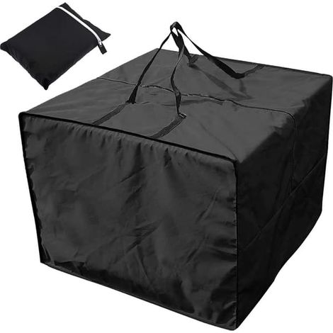 Ecleanfy - Housse de rangement imperméable et multifonctionnelle pour coussins de mobilier de jardin, 80 x 80 x 60 cm, noire (1/5)