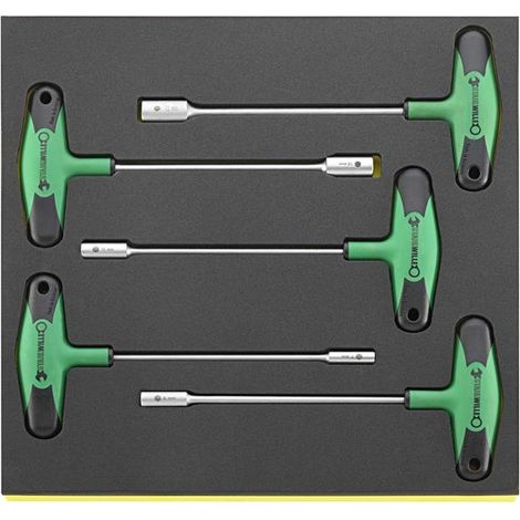Stahlwille TCS 12507-2K/5 Sechskant-Steckschlüssel DRALL-GRIFF