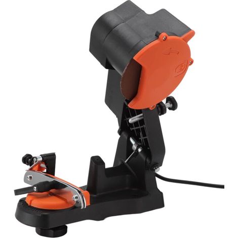 Chainsaw Sharpener, 230V 4800RPM 0-35° Adjustable Electric Chainsaw Benchtop Sharpener, 0.8 to 0.5 inch Vise Capacity, Semi-Automatic Chain Grinder (EU)