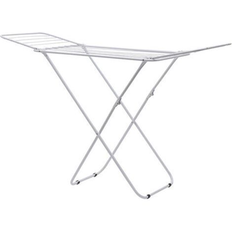 Étendoir À Linge, Étendoir À Linge Pliable Avec Tiges, Sèche-Linge Sur Pied, Intérieur/Extérieur, Literie Et Vêtements, Blanc (1/5)
