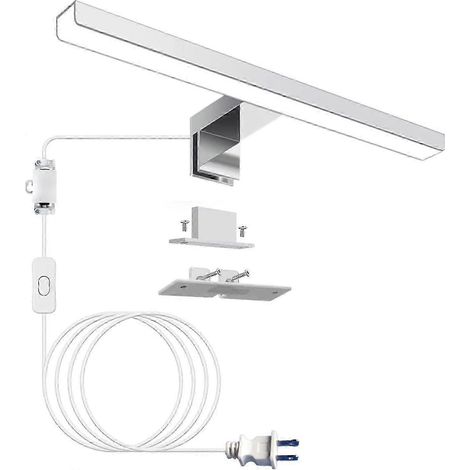 AusLeu LED Vanity Lighting Fixtures 11.8 inch Plug in Light Fixtures, Bathroom Over Mirror Lamp Modern Home Bedside Wall Picture Light,4500K White Mak (1/5)