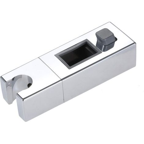 Support de pommeau de douche rectangulaire réglable avec barre coulissante pour salles de bains – fixation murale adaptable pour rail carré 30 x 18 mm (1/5)