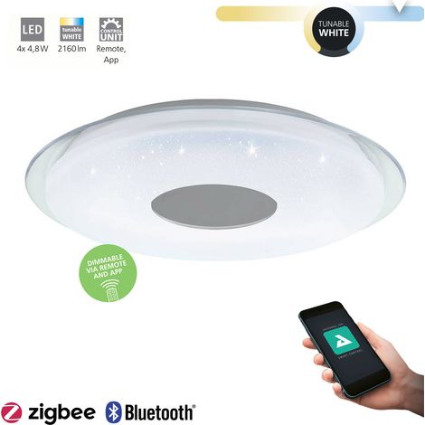 Plafoniera Moderna Lanciano-Z Acciaio Bianco 4 Luci Led Integrato 4,8W (1/4)