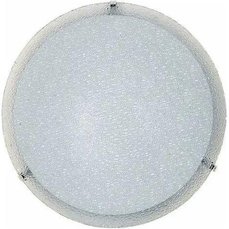 Plafoniera bioclimática Gaia 40 cm con ganchos cromados y difusor de vidrio blanco