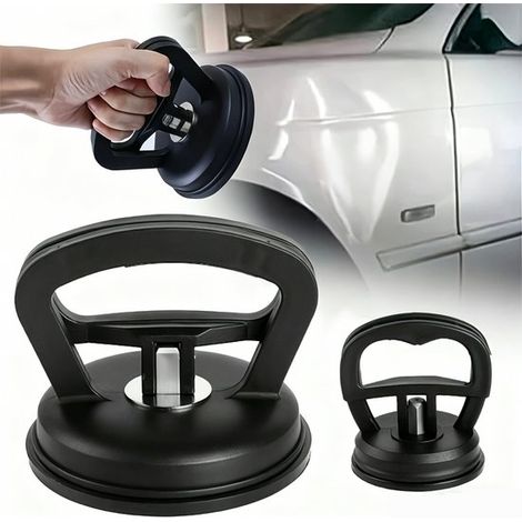 Kit de débosselage automobile avec 2 ventouses, forte aspiration, pour voiture, verre et carrelage, 11 cm et 5,8 cm, noir (1/5)