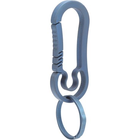 Porte-clés en alliage de titane, mousqueton à dégagement rapide pour sac à dos, bleu (1/5)