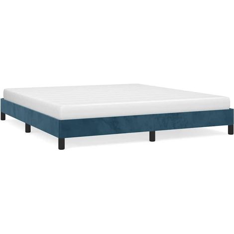 Maison Exclusive - Giroletto senza Materasso Blu Scuro 180x200 cm in Velluto (1/5)