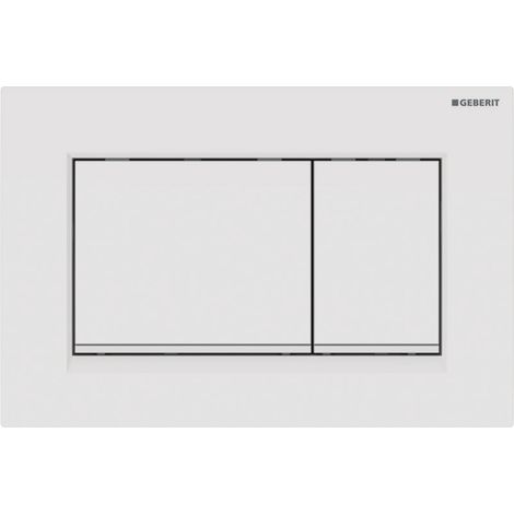 Placca Geberit Sigma20 Square Bianco / Bianco Opaco Doppio Tasto (ex Sigma30)  115.883.11.1 Bianco