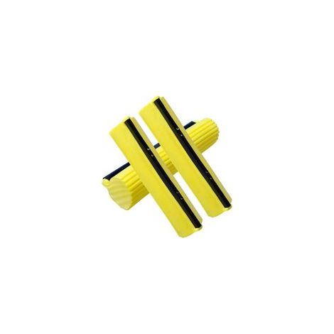 Recharges de tête de vadrouille éponge absorbante,tête de serpillère,tampons de Balai Pack de 3 tampons éponge de Rechange Mop,Jaune