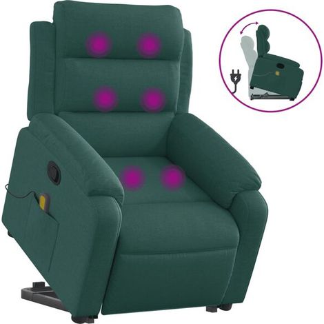 Chaise de massage ergonomique en tissu, avec fonction chauffage, relaxation profonde et réglage électrique – Modèle silencieux pour salon ou bureau (1/5)