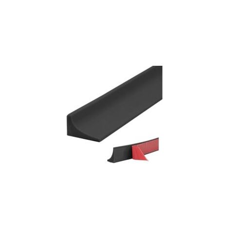 200 cm Silikon-Duschdichtung, Duschtürdichtung, Silikon-Schwellenleiste für Bad und Küche, Duschschwellen-Wassersperre (Schwarz) - Crezuo (1/4)