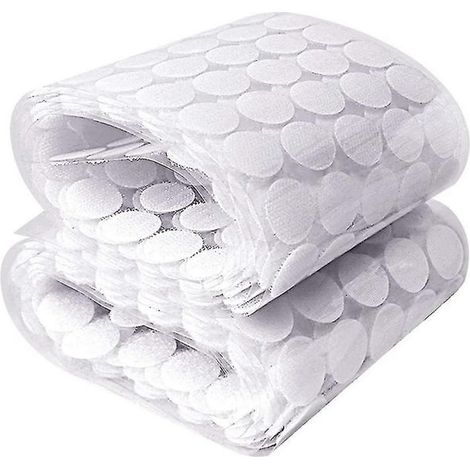 1200 Pieces of 12mm Self-Adhesive Velcro Dots & 600 Pairs of White Self-Adhesive Tabs (1/5)
