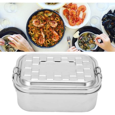 Tragbare, einwandige, isolierte Lunchbox aus Edelstahl für Picknicks, Grillabende oder Kantinen. (1/5)
