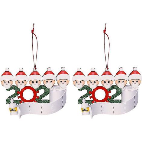 Lot de 2 bonhommes de neige de Noël à suspendre