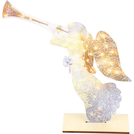 Ange lumineux LED décoratif pour jardin, ornement d'ange en acrylique pour la décoration de jardin et de cour (1/5)