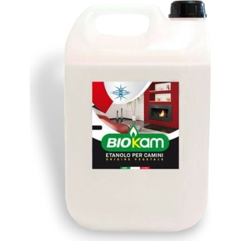Liquido bioetanolo per camini e stufe a liquido con fiamma viva - 5 litri