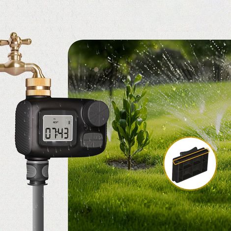 Pompa di irrigazione automatica con timer e schermo LCD, sistema di irrigazione a goccia impermeabile IP55 per giardino - ALTRO (1/4)
