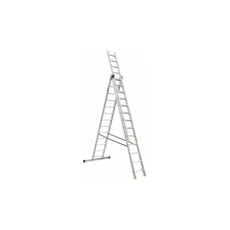 AWTOOLS DRABINA ALUMINIOWA  3x13 STOPNI 150KG ADAPATACJA NA SCHODY