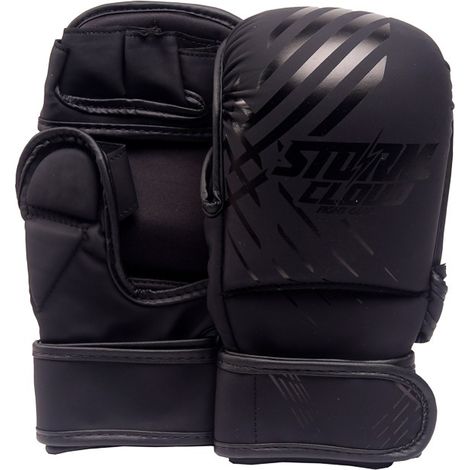 StormCloud Lynx MMA Sparring-Handschuhe Schwarz-Schwarz 7oz XL