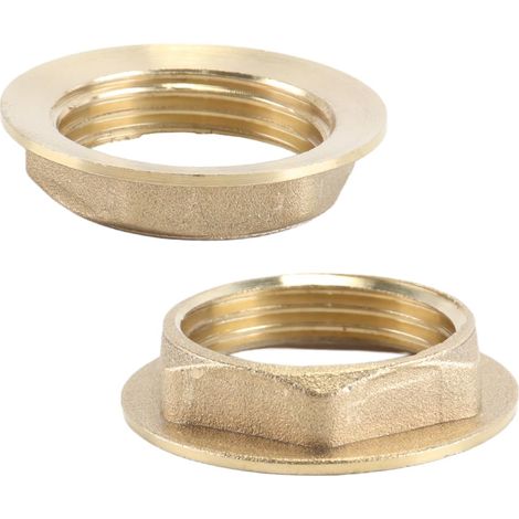 Lot De 6 Écrous De Blocage Hexagonaux À Bride, Filetage Femelle G1 Pouce, Écrou Hexagonal En Laiton, Écrou De Raccord Sanitaire Pour Robinet (1/5)