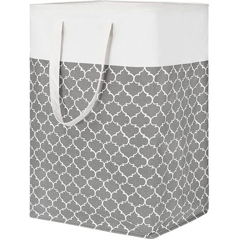 Panier À Linge - Tissu Imperméable - 60x40x30 Cm - Pliable - Pour Chambre Étudiante Salle De Bain Ou Chambre D'Enfant - 1 Pièce (1/5)