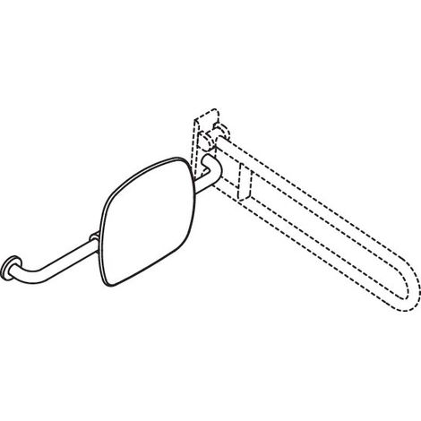 HEWI 801.51.9262L 98 appui-dos couleur 92, WA 150 mm, gauche (1/2)