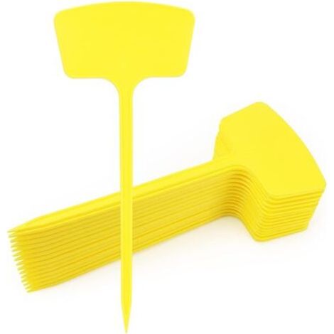 30 pièces 36cm Grands Etiquette Jardin Exterieur, Etiquettes pour Plantes,Etiquette Potager Exterieur,Réutilisable Etiquettes de Plantation- Jaune (1/4)
