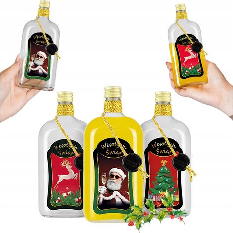10x KLASSISCHE 500ml PREMIUM WEIHNACHTSDEKORATIONEN Glasflaschen für Tinkturen (1/5)